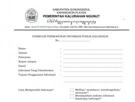 Formulir Permohonan Informasi
